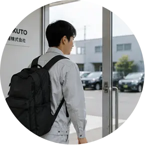退社の様子